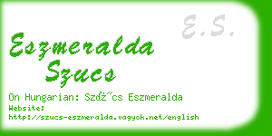eszmeralda szucs business card